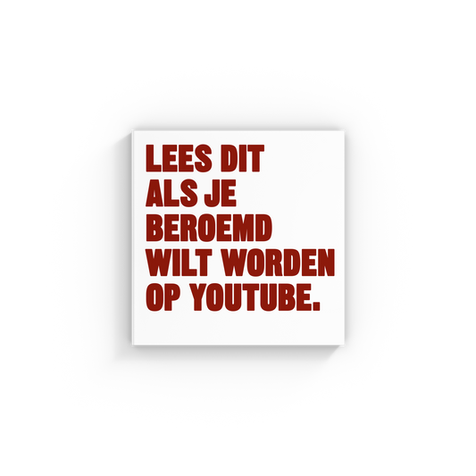 Lees dit als je beroemd wilt worden op YouTube